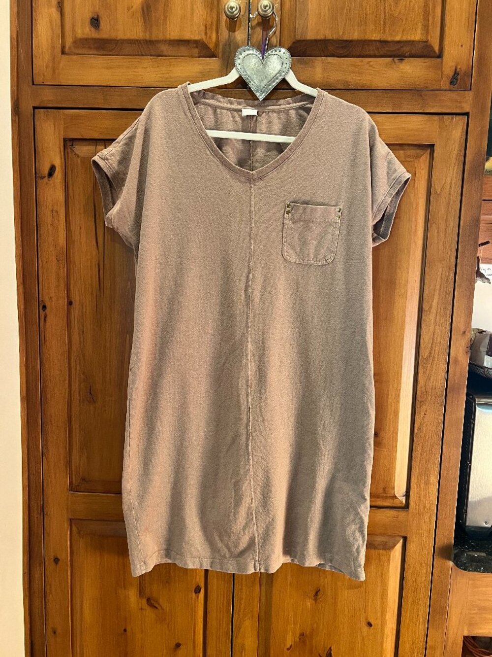 Poetry Tan A-line Hemp/Cotton Dress